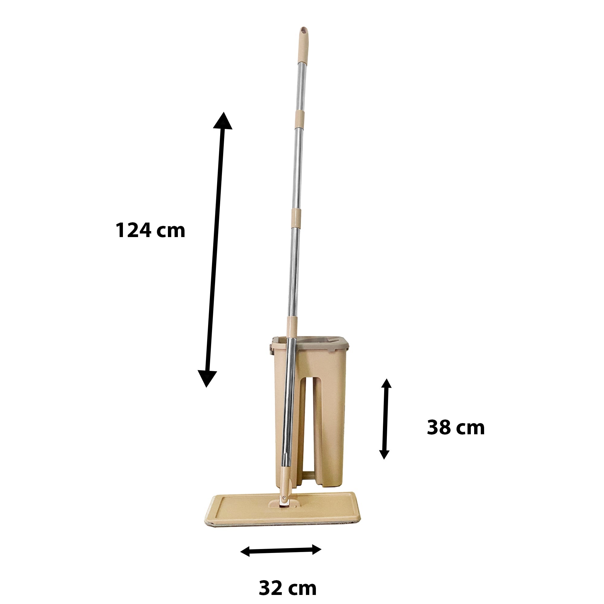 Fregona Mopa Extraplana con cubo escurridor y Mopas de microfribra. - Nyana Store