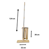 Fregona Mopa Extraplana con cubo escurridor y Mopas de microfribra. - Nyana Store