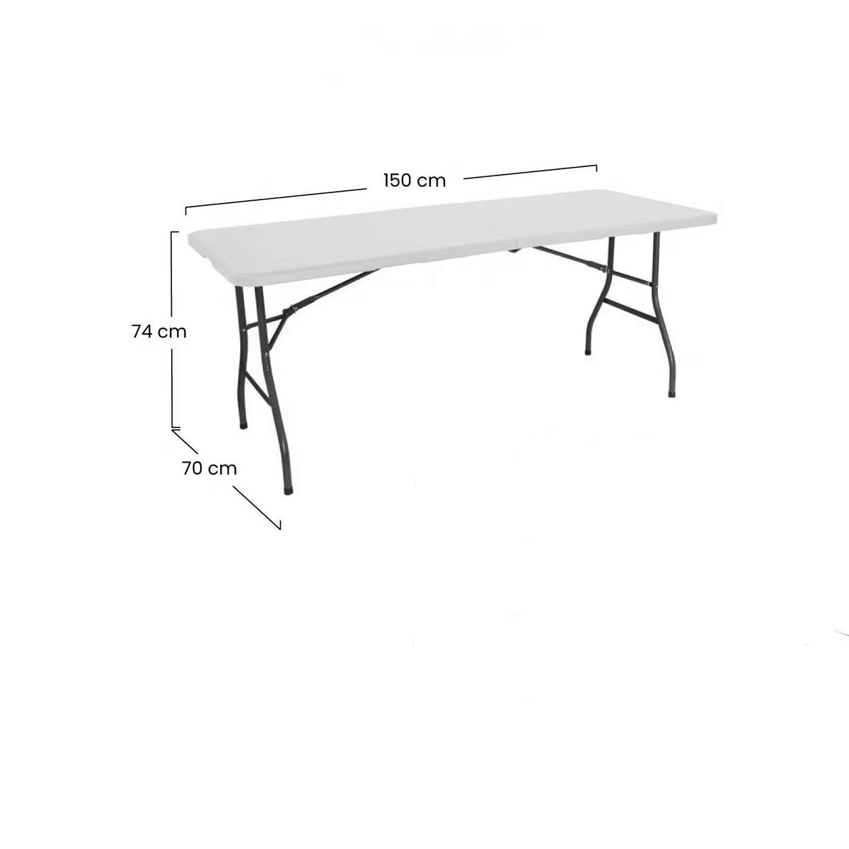 Mesa Plegable Resina Reforzada – Portátil y Segura Nyana Home 180x74x74cm/180x70x74cm/150x70x74 cm - Nyana Store