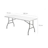 Mesa Plegable Resina Reforzada – Portátil y Segura Nyana Home 180x74x74cm/180x70x74cm/150x70x74 cm - Nyana Store