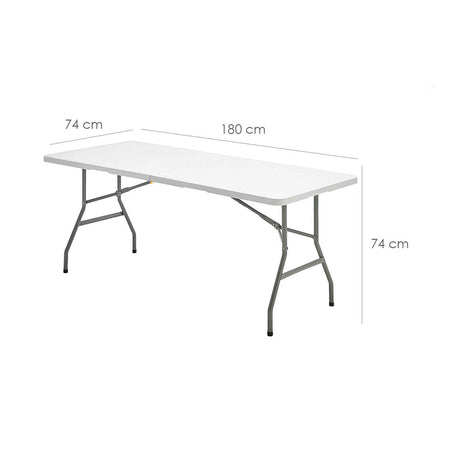 Mesa Plegable Resina Reforzada – Portátil y Segura Nyana Home 180x74x74cm/180x70x74cm/150x70x74 cm - Nyana Store