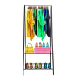 Perchero Burro Metálico Premium Angle Nyana Home 151x60x34cm 1 balda para colgar, 1 balda inferior - Nyana Store