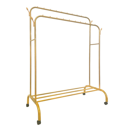 Perchero Burro Premium Maxi 1 Stand Nyana Home 152x110x56cm, 2 barras para colgar, 4 ganchos laterales, 1 balda inferior - Nyana Store