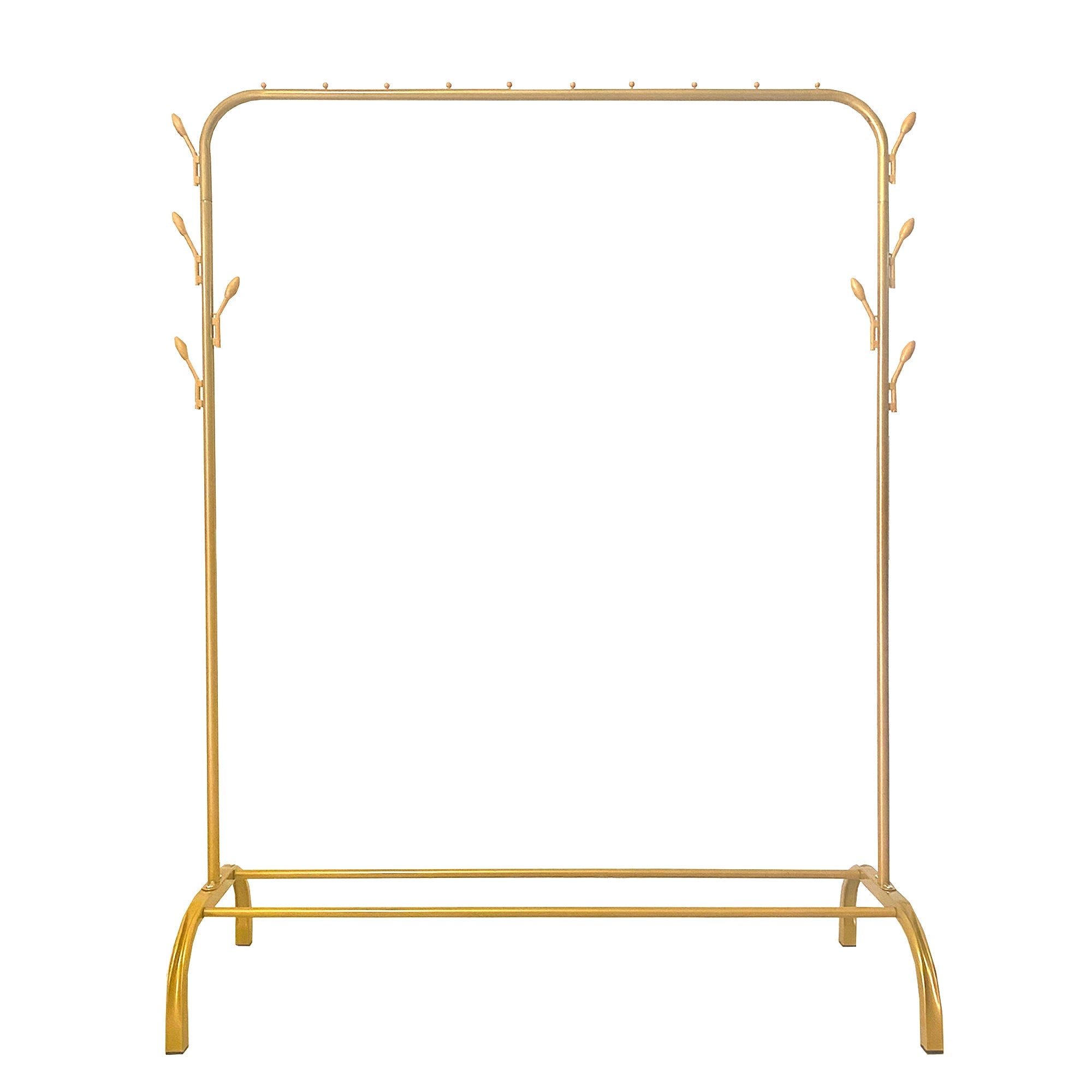 Perchero Burro Premium Rack 1 Stand Nyana Home 148x110x41cm, 1 barra para colgar, 1 balda inferior, 8 ganchos laterales - Nyana Store