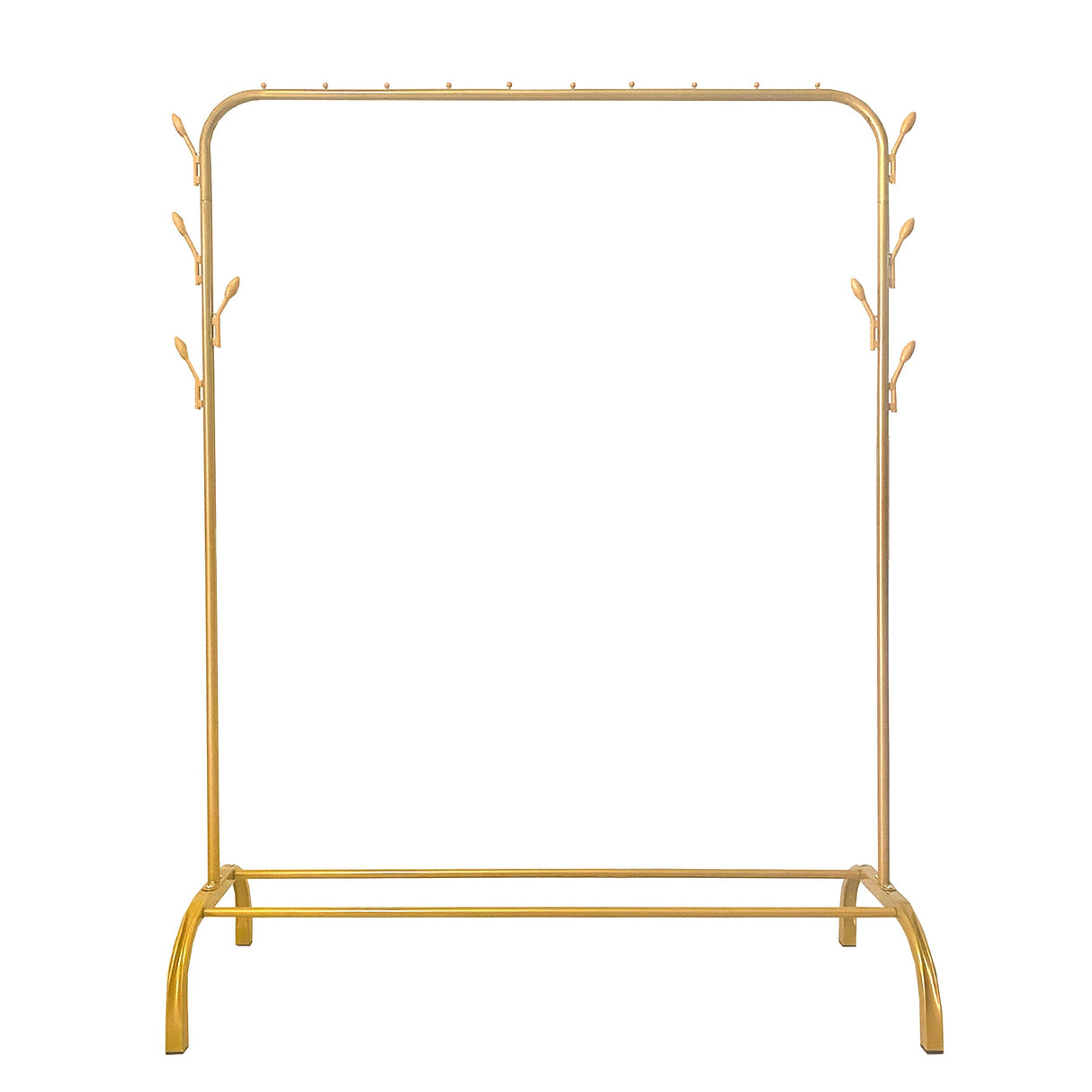 Perchero Burro Premium Rack 1 Stand Nyana Home 148x110x41cm, 1 barra para colgar, 1 balda inferior, 8 ganchos laterales - Nyana Store