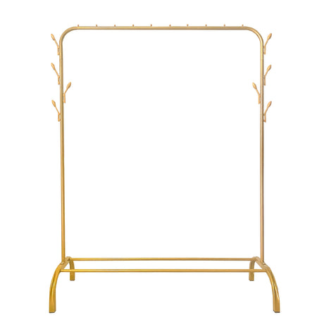 Perchero Burro Premium Rack 1 Stand Nyana Home 148x110x41cm, 1 barra para colgar, 1 balda inferior, 8 ganchos laterales - Nyana Store