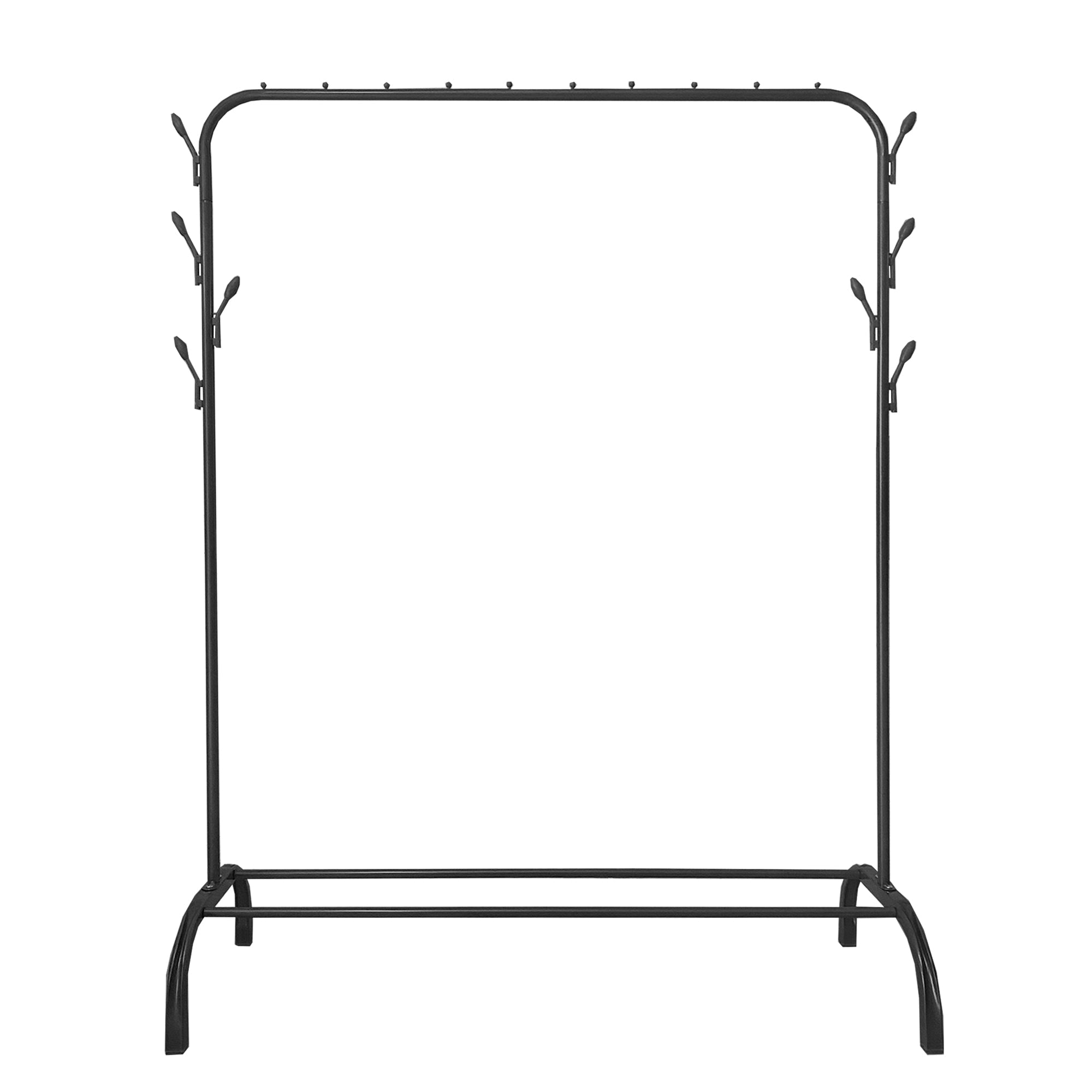 Perchero Burro Premium Rack 1 Stand Nyana Home 148x110x41cm, 1 barra para colgar, 1 balda inferior, 8 ganchos laterales - Nyana Store