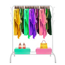 Perchero Burro Premium Rack 1 Stand Nyana Home 148x110x41cm, 1 barra para colgar, 1 balda inferior, 8 ganchos laterales - Nyana Store