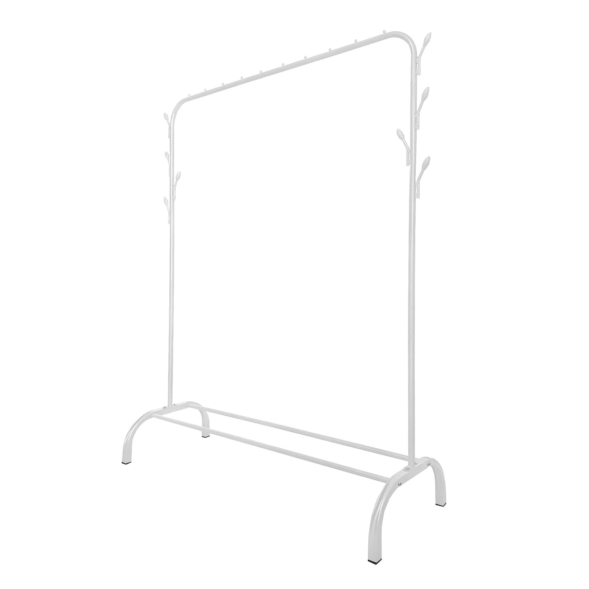 Perchero Burro Premium Rack 1 Stand Nyana Home 148x110x41cm, 1 barra para colgar, 1 balda inferior, 8 ganchos laterales - Nyana Store