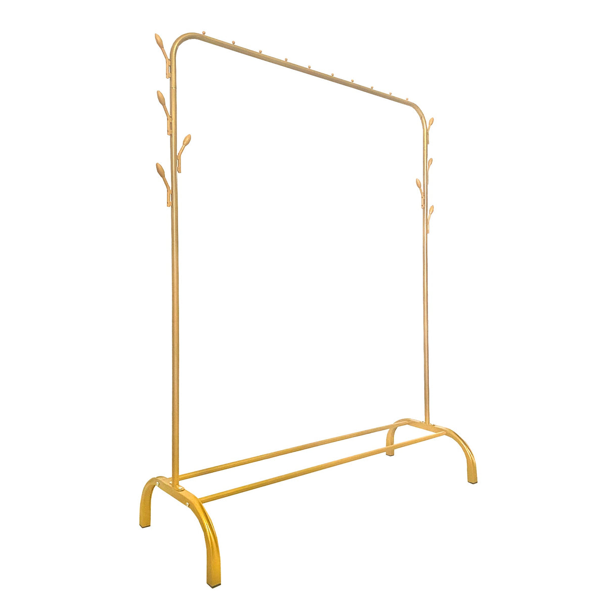 Perchero Burro Premium Rack 1 Stand Nyana Home 148x110x41cm, 1 barra para colgar, 1 balda inferior, 8 ganchos laterales - Nyana Store