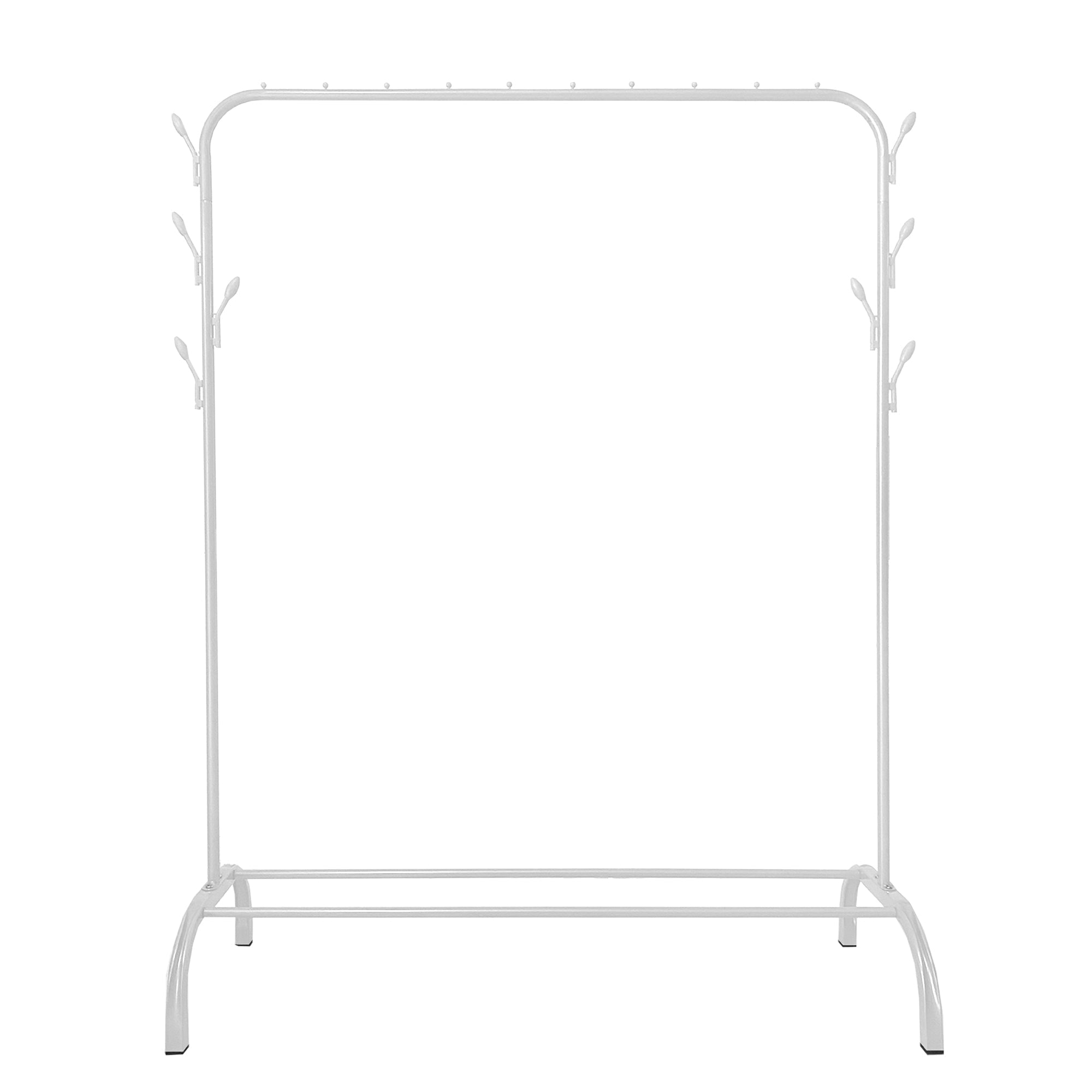 Perchero Burro Premium Rack 1 Stand Nyana Home 148x110x41cm, 1 barra para colgar, 1 balda inferior, 8 ganchos laterales - Nyana Store