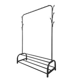 Perchero Burro Premium Rack 2 Stand Nyana Home 158x110x39cm, 1 barra para colgar, 8 ganchos laterales, 2 baldas inferiores - Nyana Store
