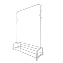 Perchero Burro Premium Rack 2 Stand Nyana Home 158x110x39cm, 1 barra para colgar, 8 ganchos laterales, 2 baldas inferiores - Nyana Store