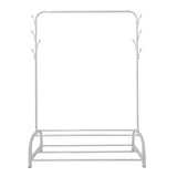 Perchero Burro Premium Rack 2 Stand Nyana Home 158x110x39cm, 1 barra para colgar, 8 ganchos laterales, 2 baldas inferiores - Nyana Store