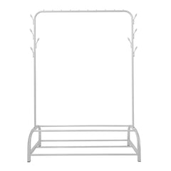 Perchero Burro Premium Rack 2 Stand Nyana Home 158x110x39cm, 1 barra para colgar, 8 ganchos laterales, 2 baldas inferiores - Nyana Store