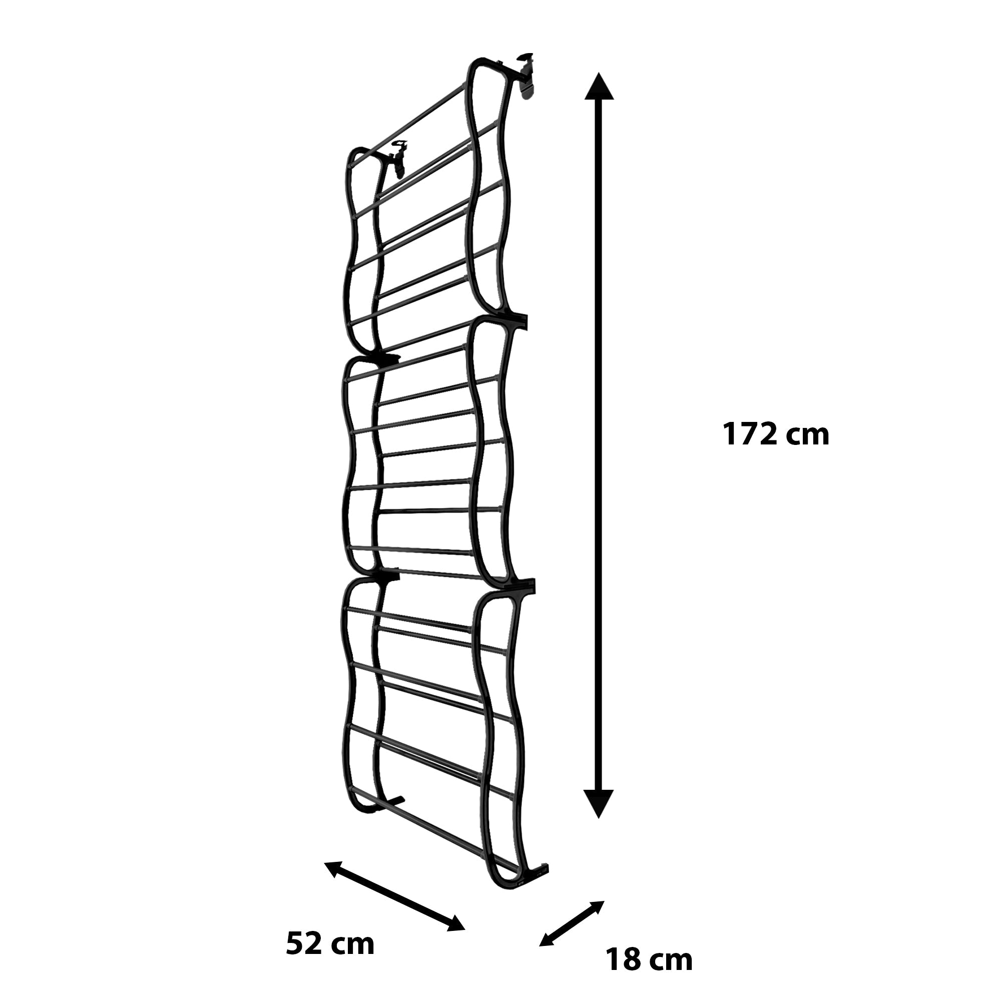 Zapatero Colgante Metálico De Puerta 36 pares Nyana Home 172x58x18cm - Nyana Store