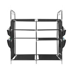 Zapatero metálico modular Nyana Home hasta 21 pares 95x90x27cm, 4 bolsillos laterales, 4 alturas - Nyana Store