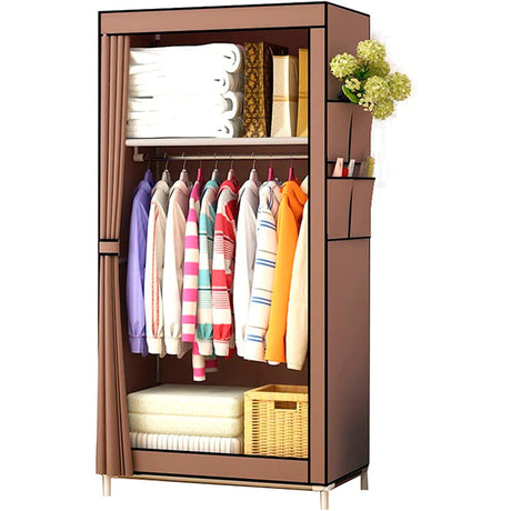 Armario Vestidor Tela Con Bolsillos Laterales 160x70x45 Cm - Nyana Store