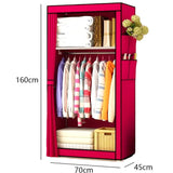 Armario Vestidor Tela Con Bolsillos Laterales 160x70x45 Cm - Nyana Store