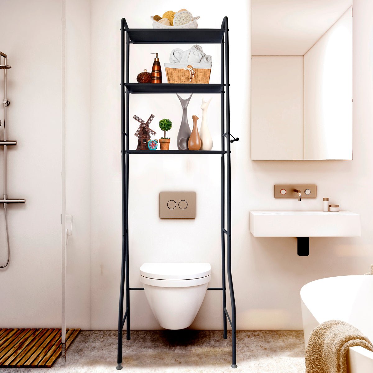 Estantería Metálica Baño WC. Organización funcional y elegante para tu baño.  – Nyana Store