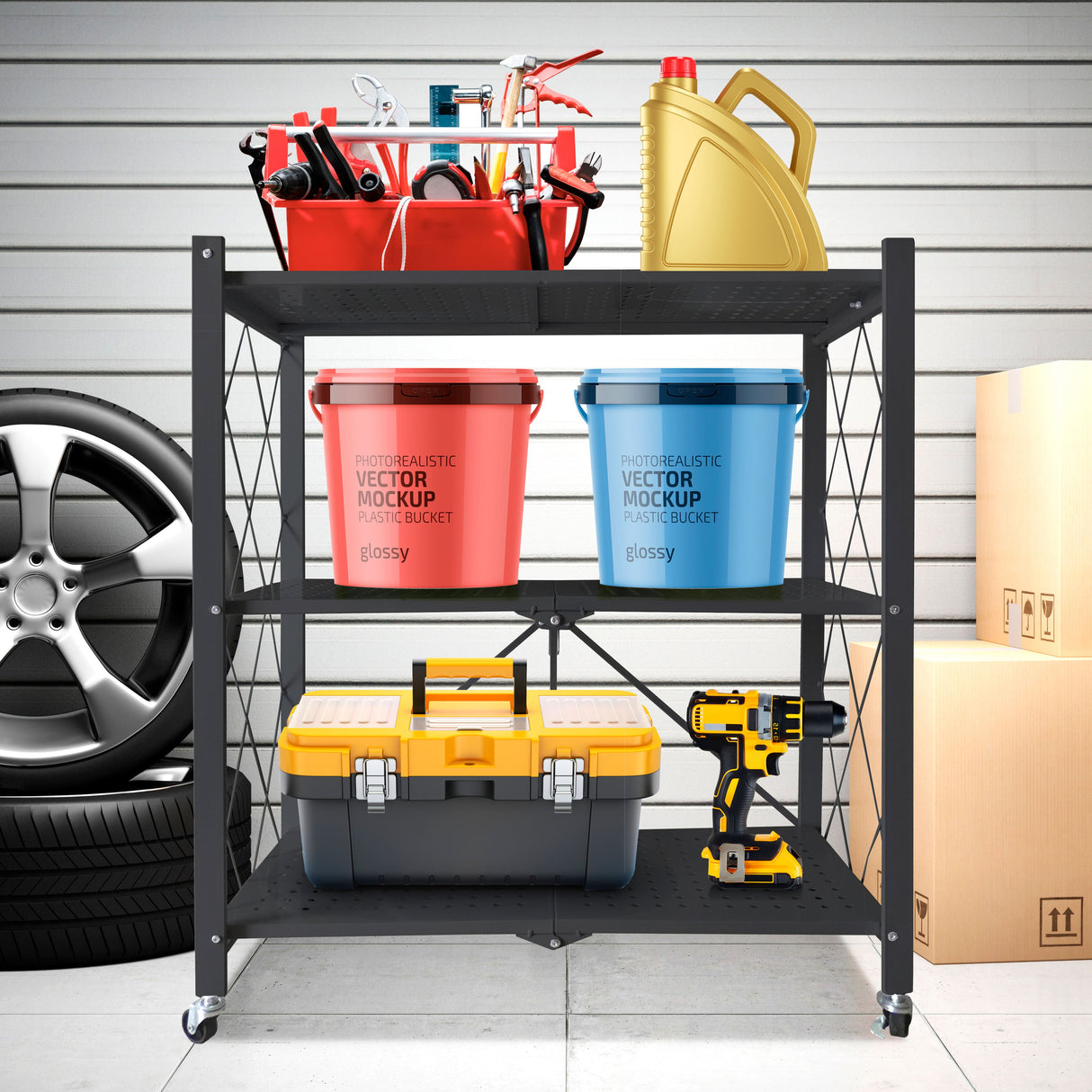 Estantería Plegable con Ruedas - Nyana Store